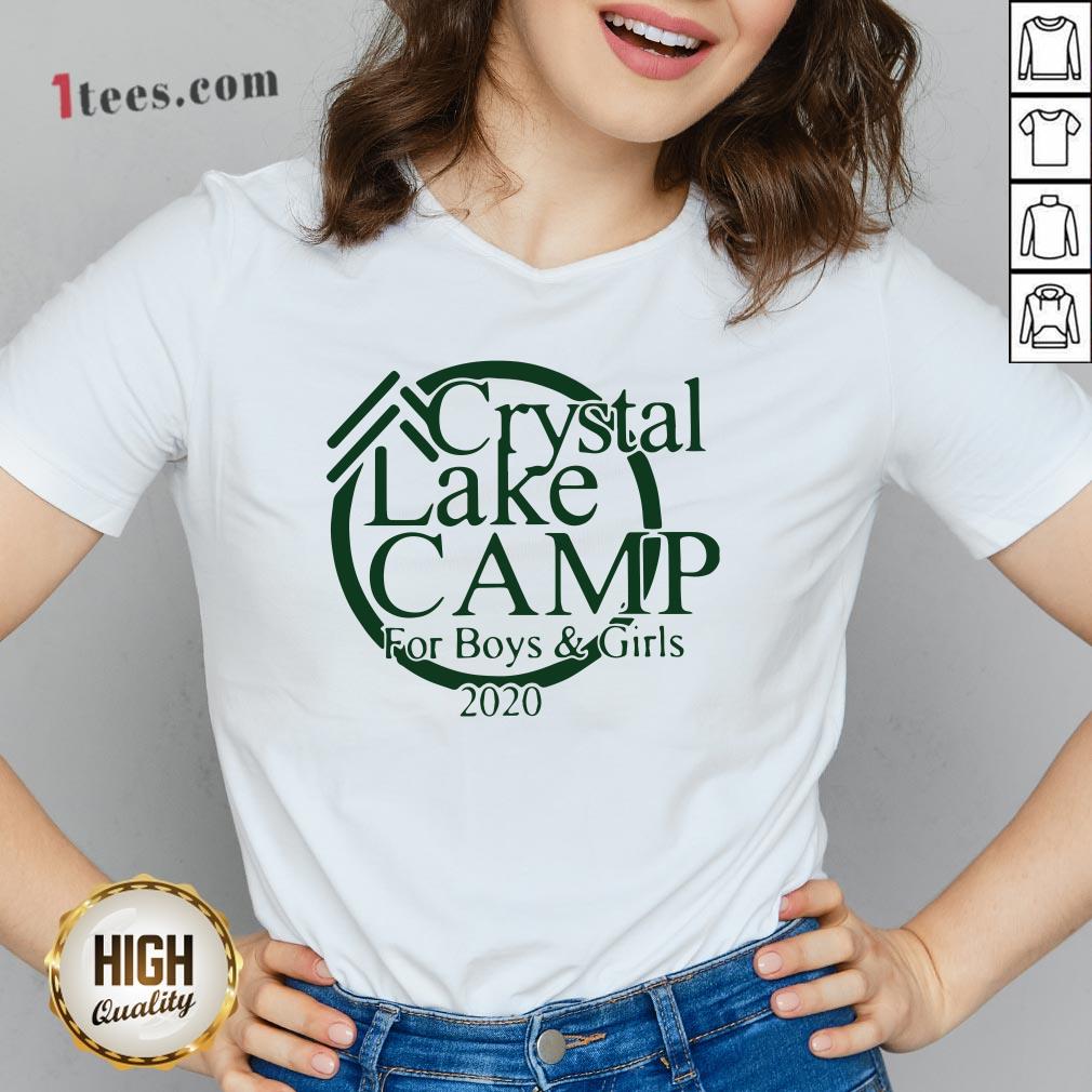 Awesome Camp Crystal Lake V-neck Design By T-shirtbear.com