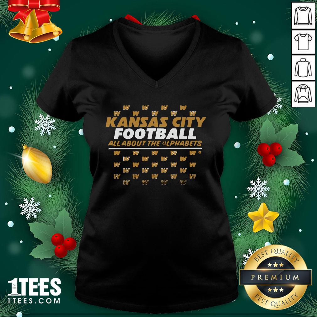 Funny Kc Football All About The Alphabets V-neck - Design By 1tee.com