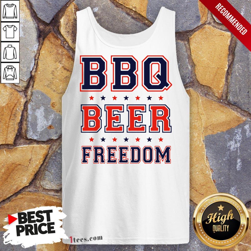 Nice Bbq beer Freedom Tank Top Design By T-shirtbear.com