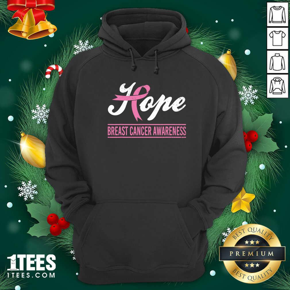 Hope Breast Cancer Awareness Survivor Pink Ribbon Support Hoodie - Design By 1tees.com