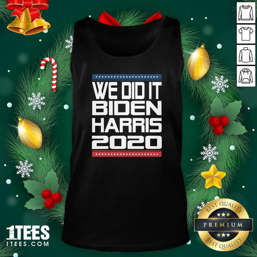 We Did It Biden Harris 2020 Victory Election Celebration Stars Tank Top- Design By 1Tees.com