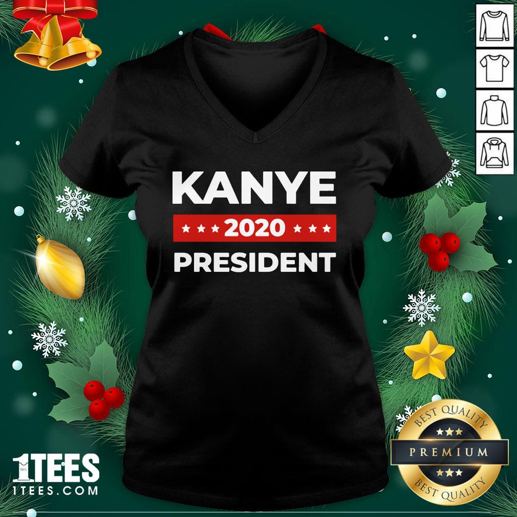 Premium Kanye West For President V-neck Design By 1tee.com