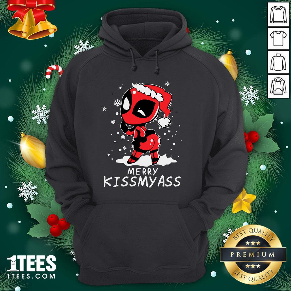 Pro Santa Deadpool Merry Kiss My Ass Christmas Hoodie - Design By 1tee.com