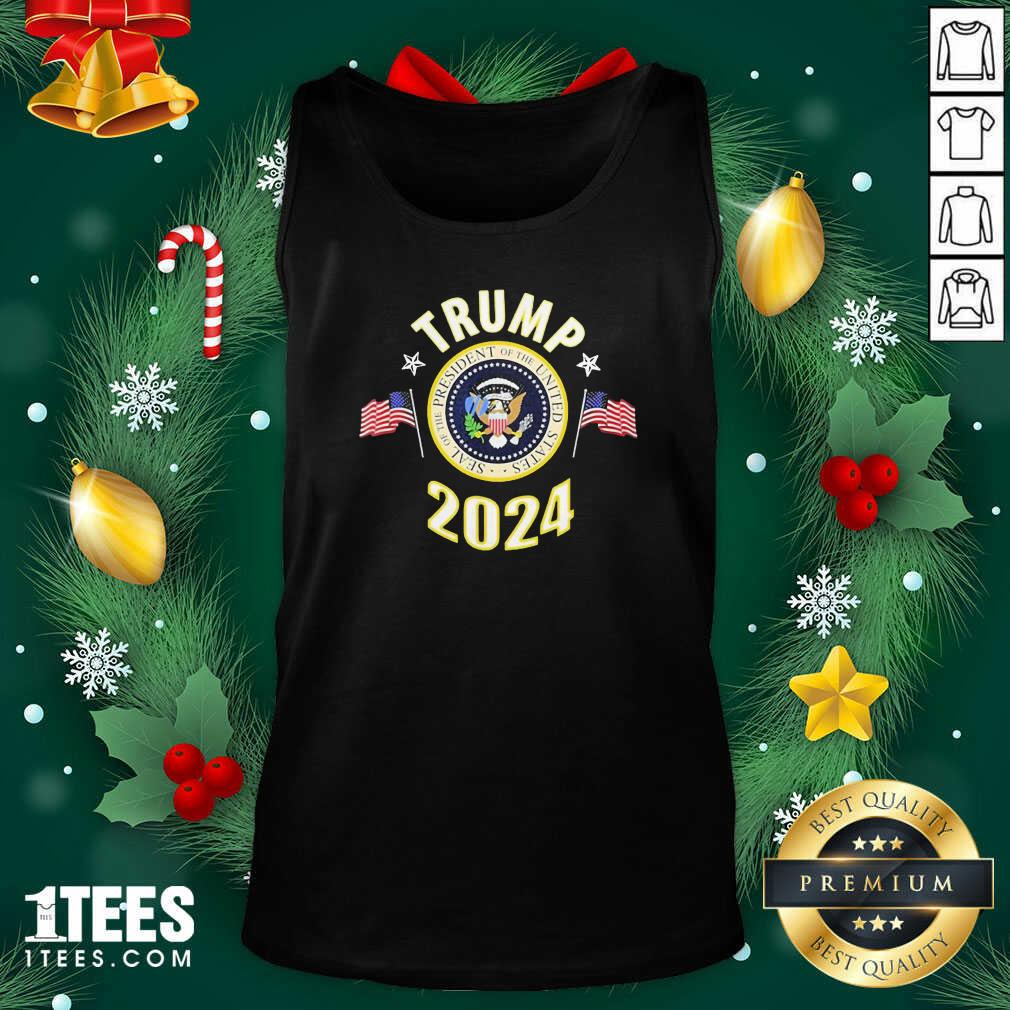 Trump 2024 Presidential Seal Flag Us Tank Top- Design By 1Tees.com
