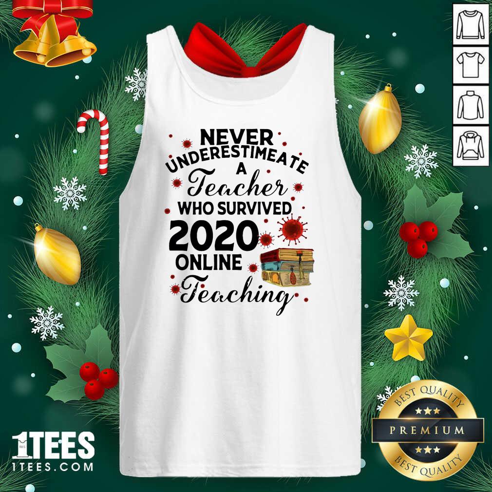 Never Underestimate A Teacher Who Survived 2020 Online Teaching Tank Top- Design By 1Tees.com