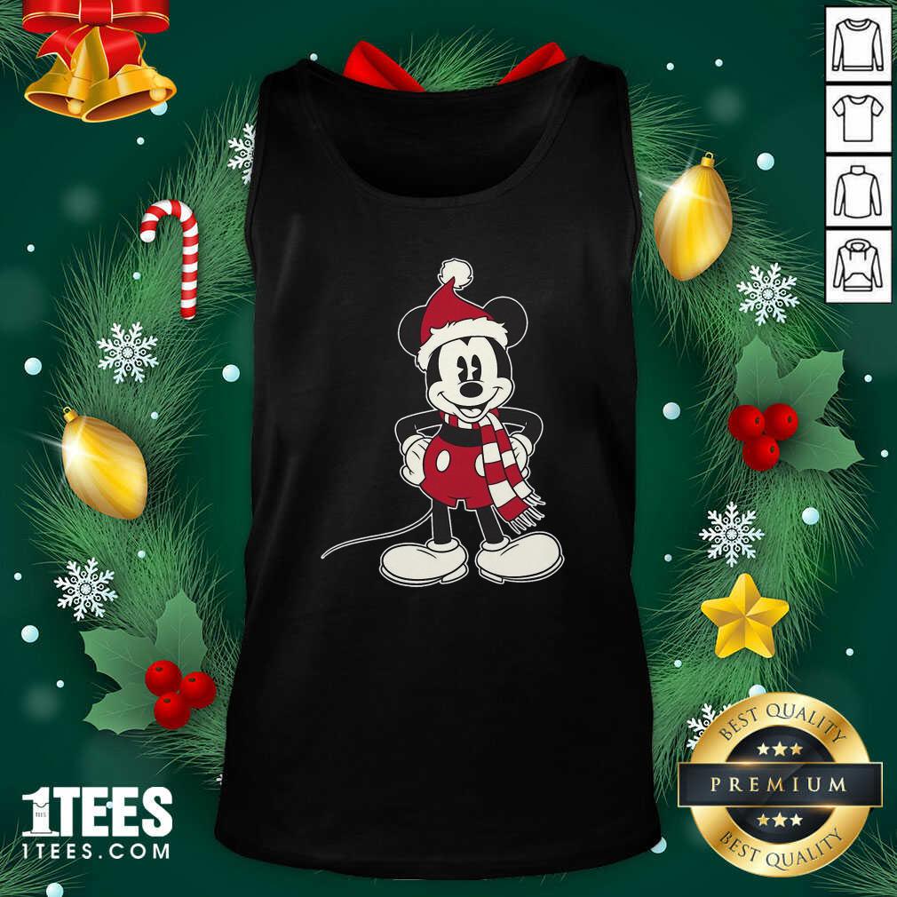 Mickey Mouse Santa Hat Merry Christmas Tank Top- Design By 1Tees.com