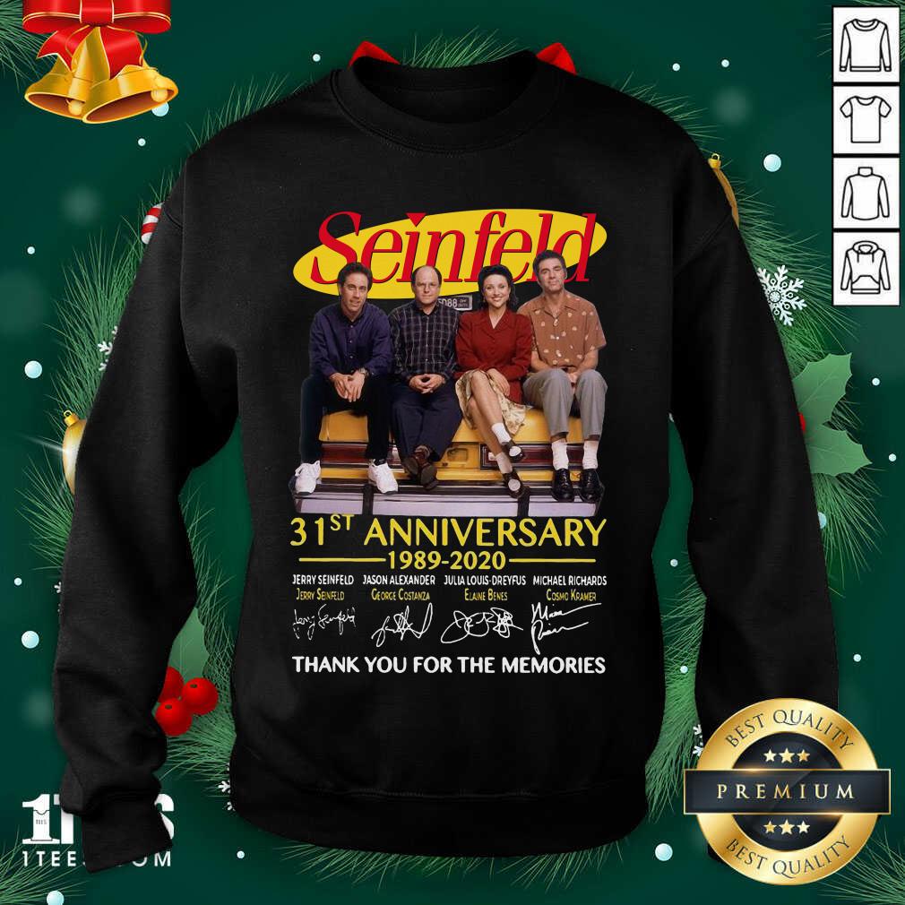 Seinfeld 31st Anniversary 1989 2020 Thank You For The Memories Signatures Sweatshirt- Design By 1tees.com