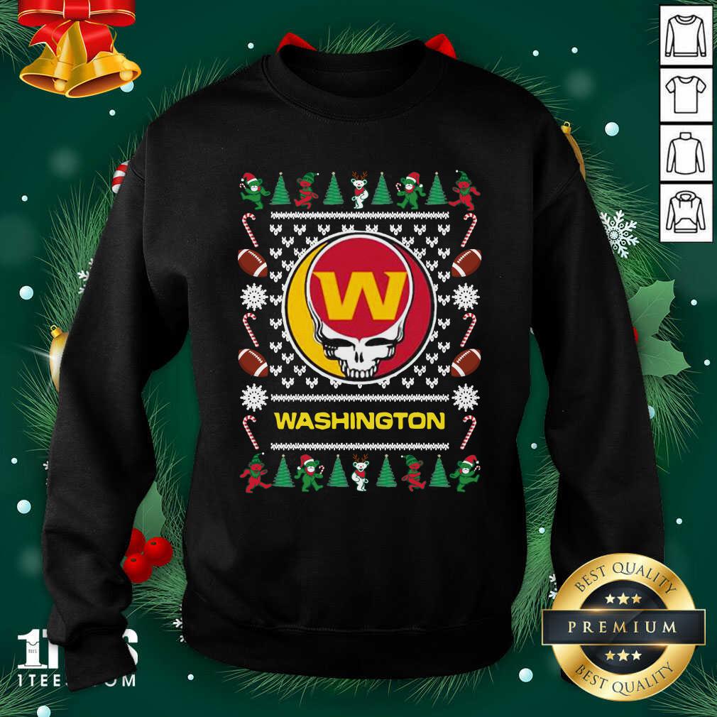Washington Football Team Grateful Dead Ugly Christmas Sweatshirt- Design By 1tees.com