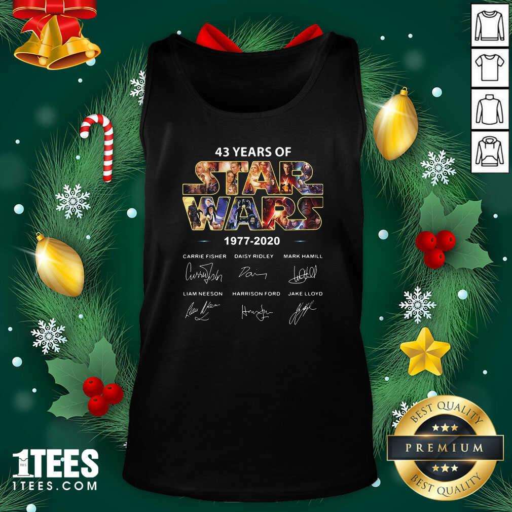  43 Years Of Star Wars 1977 2020 Signatures Tank top- Design By 1tees.com