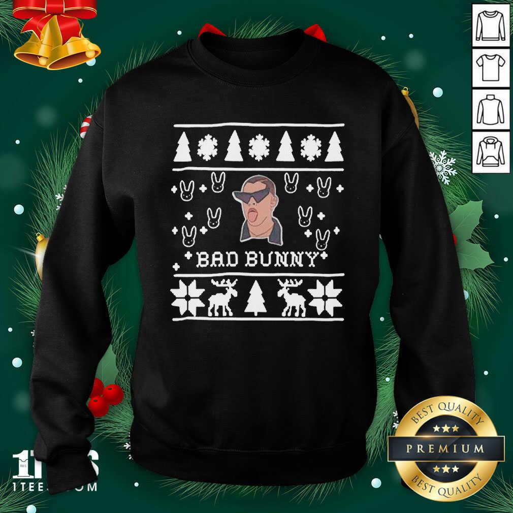 Bad Bunny Ugly Merry Christmas Sweatshirt- Design By 1Tees.com