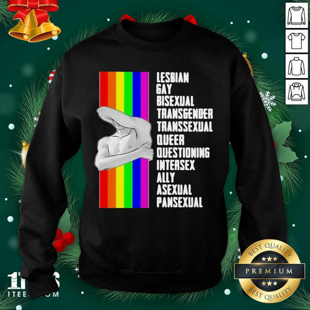 Lesbian Gay Bisexual Transgender Transsexual Queer Questioning Intersex Ally Asexual Pansexual LGBT Sweatshirt- Design By 1tees.com