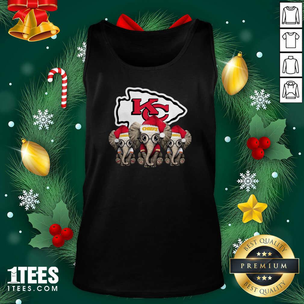 Kansas City Chiefs Elephant Christmas Tank Top- Design By 1Tees.com
