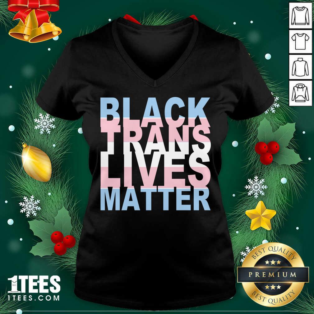  Black Trans Lives Matter V-neck- Design By 1tees.com