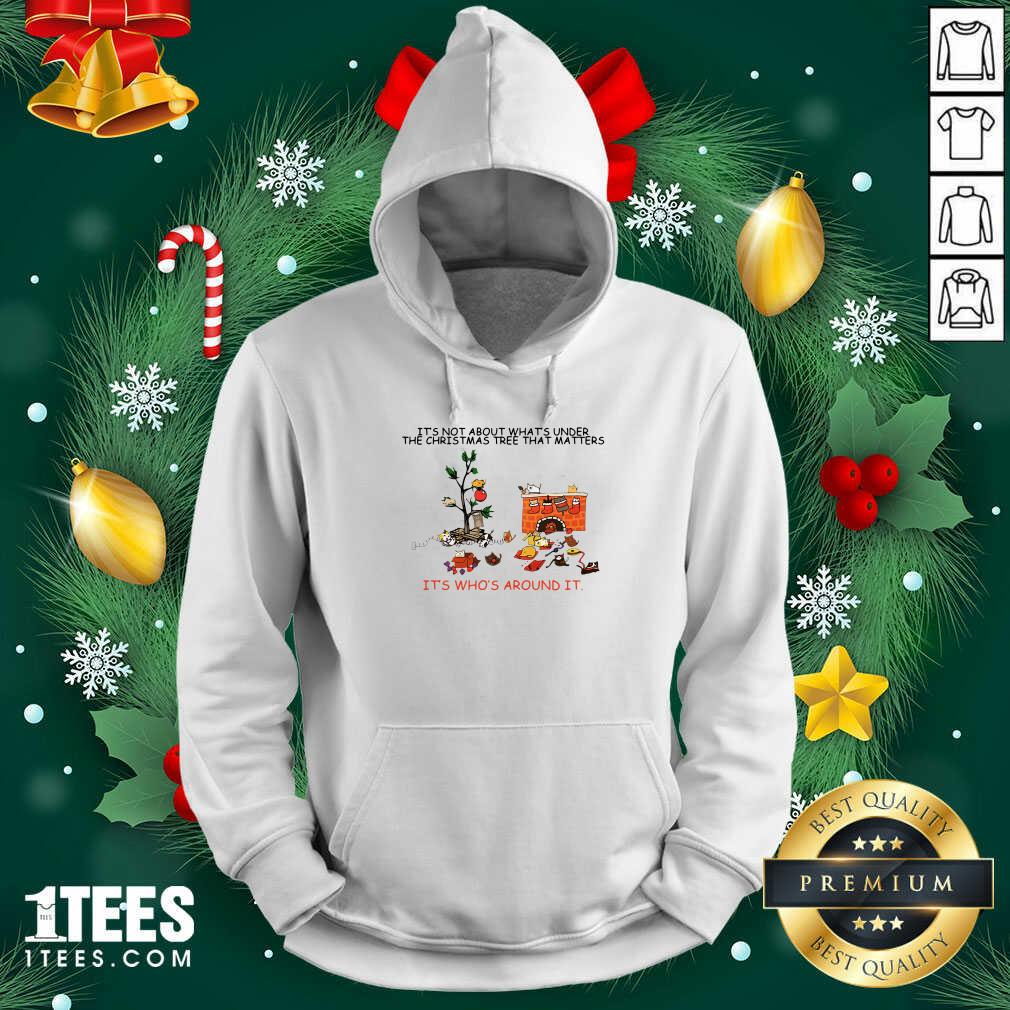 It’s Not About What’s Under The Christmas Tree That Matters Cat Who Around It For Cat Lover Hoodie- Design By 1tees.com