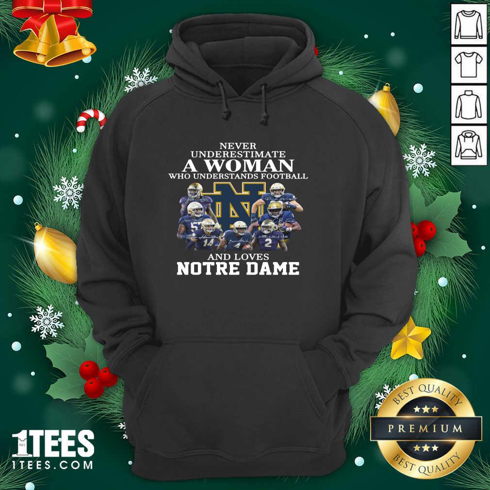 Never Underestimate Who Understands Football And Love Notre Dame Hoodie- Design By 1tees.com