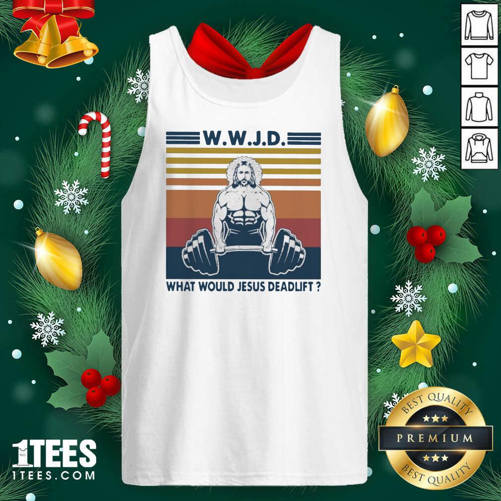 Wwjd What Would Jesus Deadlift Vintage Tank Top- Design By 1Tees.com