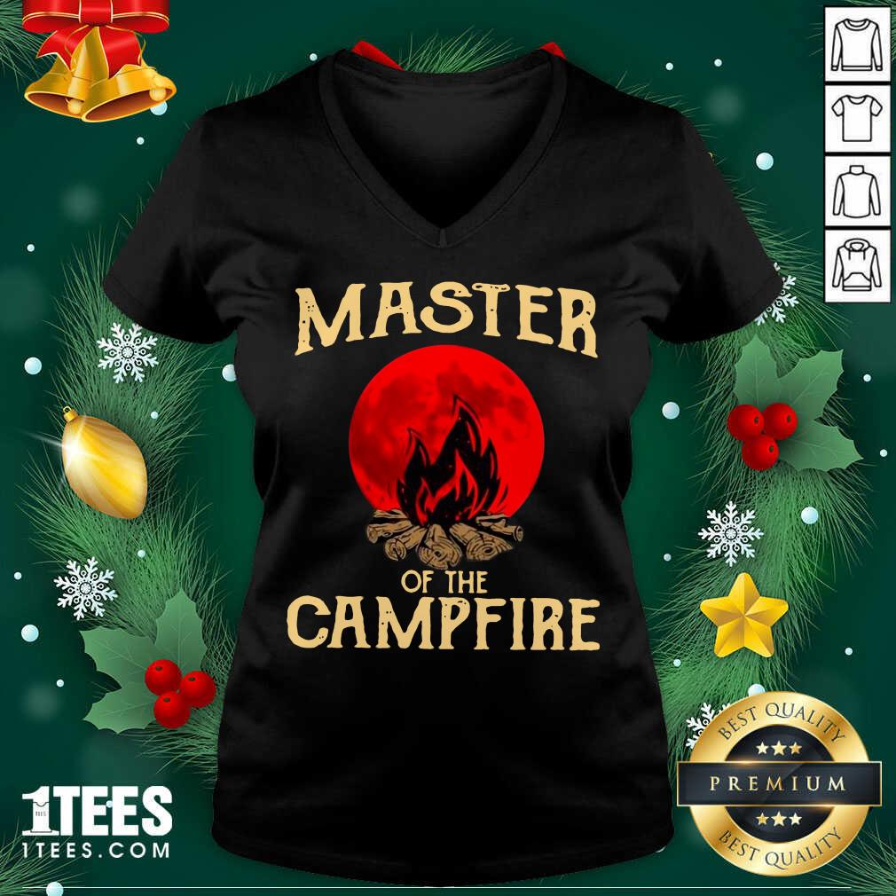 Master Of The Campfire V-neck- Design By 1tees.com