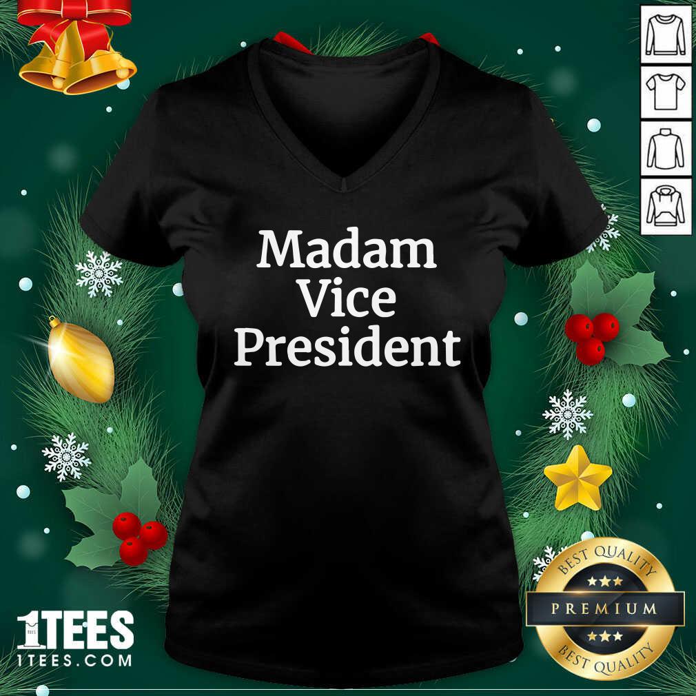 Madam Vice President 2020 V-neck- Design By 1Tees.com