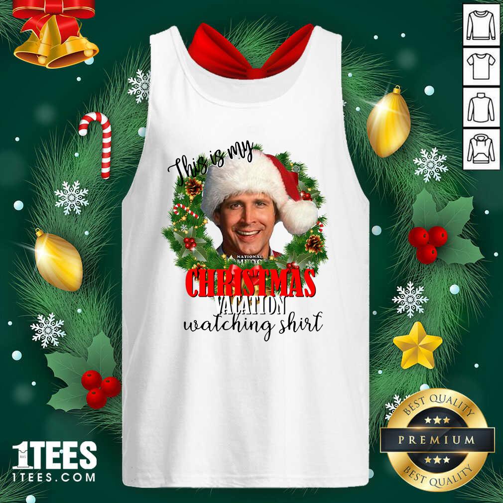 Santa Michael Scott This Is My Christmas Vacation Watching Tank Top- Design By 1Tees.com