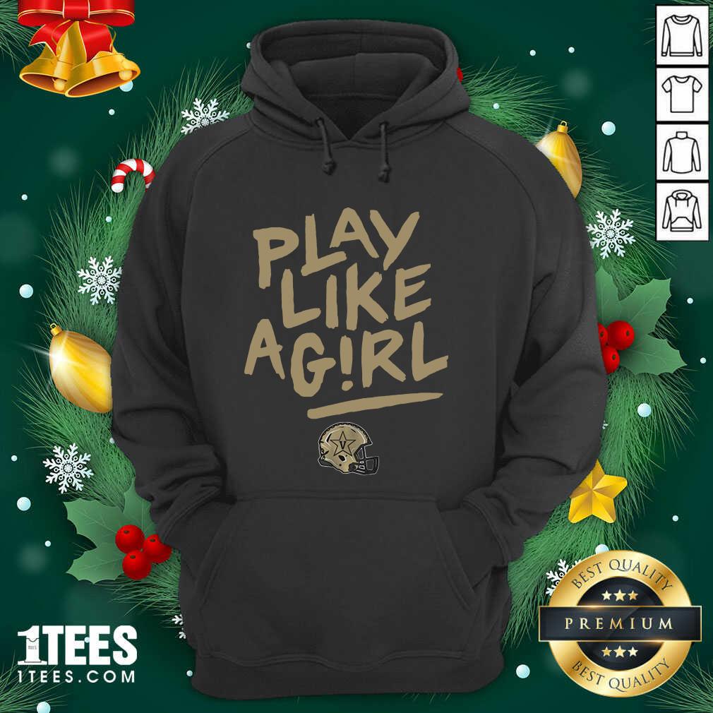 Play Like A Girl Hoodie- Design By 1tees.com