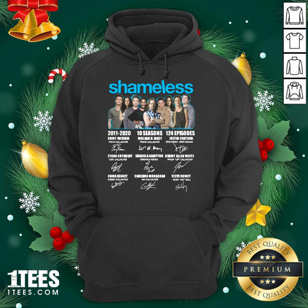 Shameless All Cast Signed 2011 2020 10 Seasons 124 Episodes Signatures Hoodie- Design By 1Tees.com