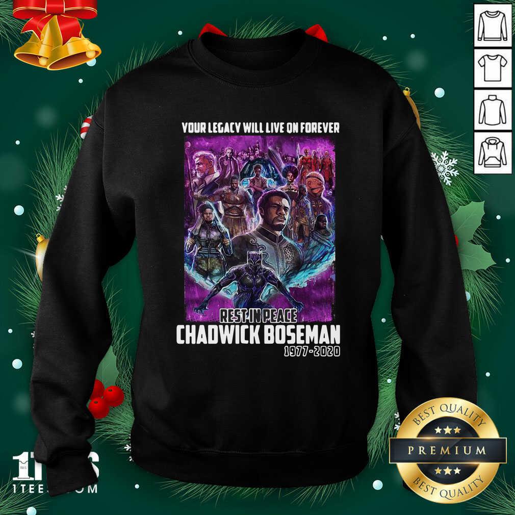 Your Legacy Will Live On Forever Rest In Peace Chadwick Boseman 1977 2020 Sweatshirt- Design By 1Tees.com