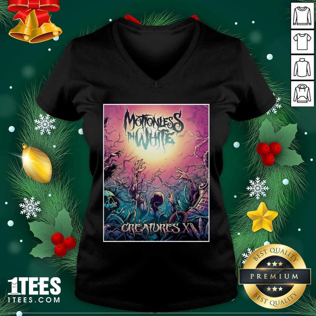 Motionless In White Merch Creatures Deadstream V-neck- Design By 1tees.com