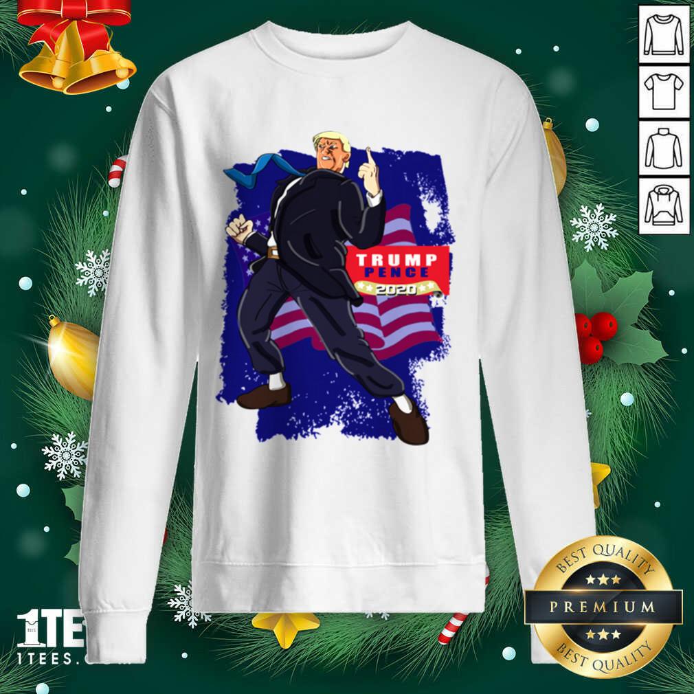 Trump Pence 2020 American Flag Sweatshirt- Design By 1tees.com