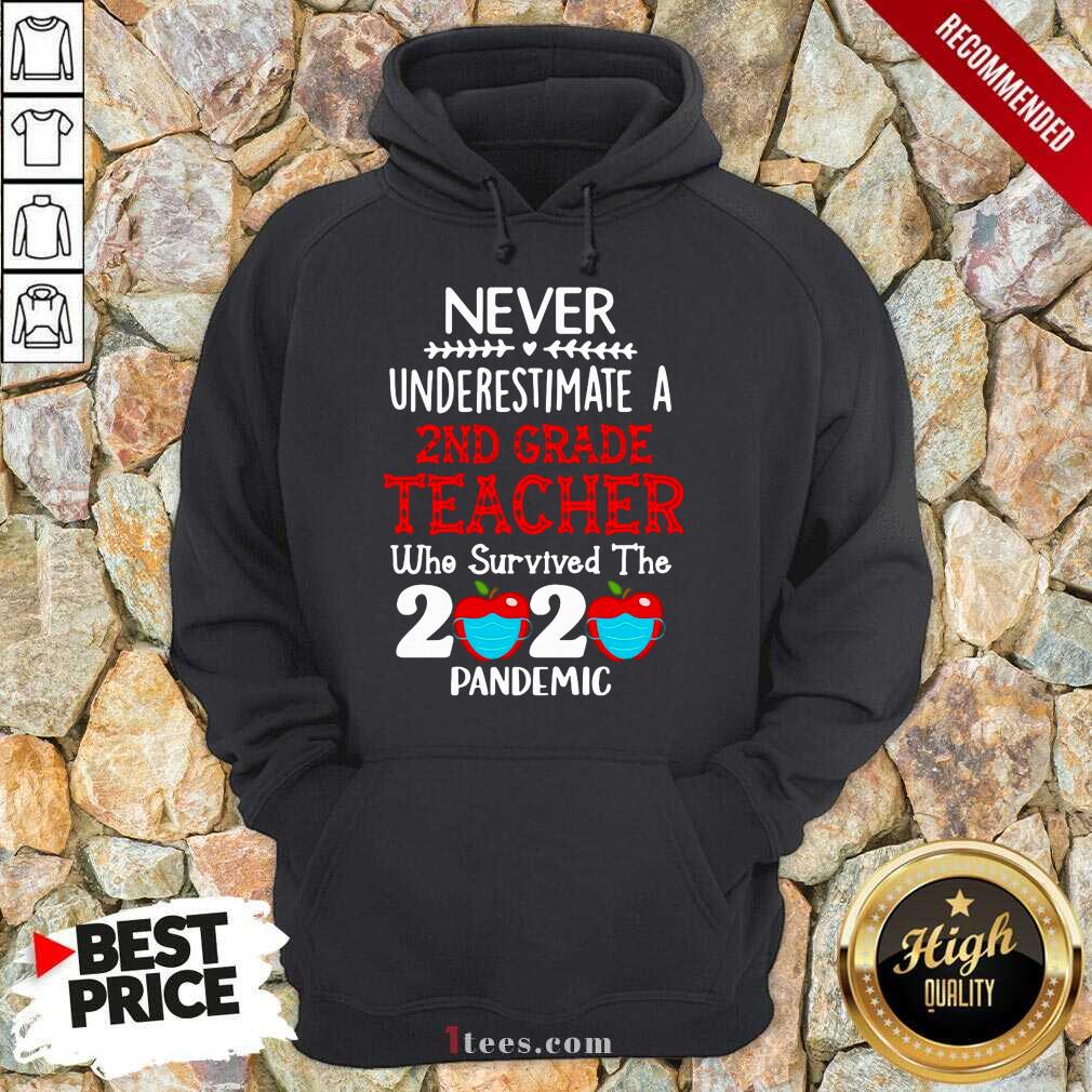 Never Underestimate A 2nd Grade Teacher Who Survived The 2020 Pandemic Hoodie- Design By 1Tees.com