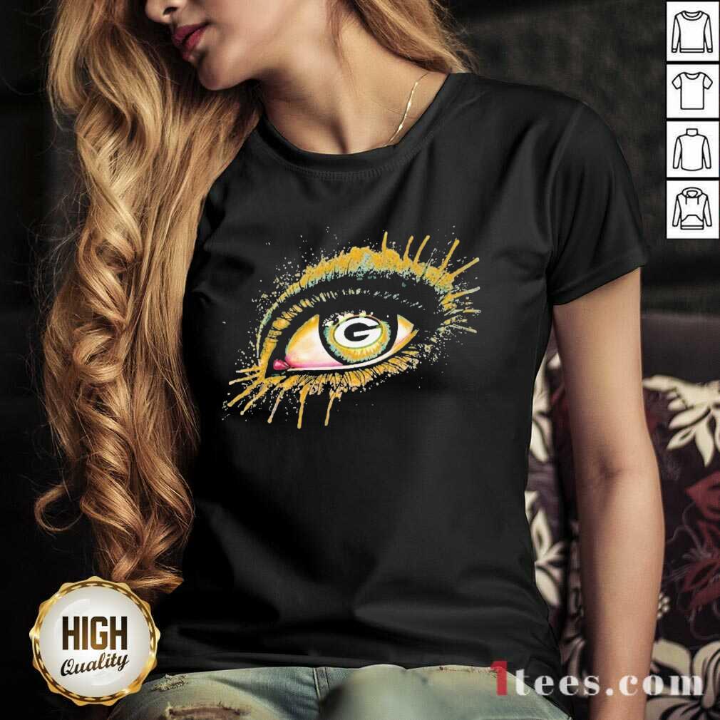 Eyes Green Bay Packers V-neck- Design By 1Tees.com