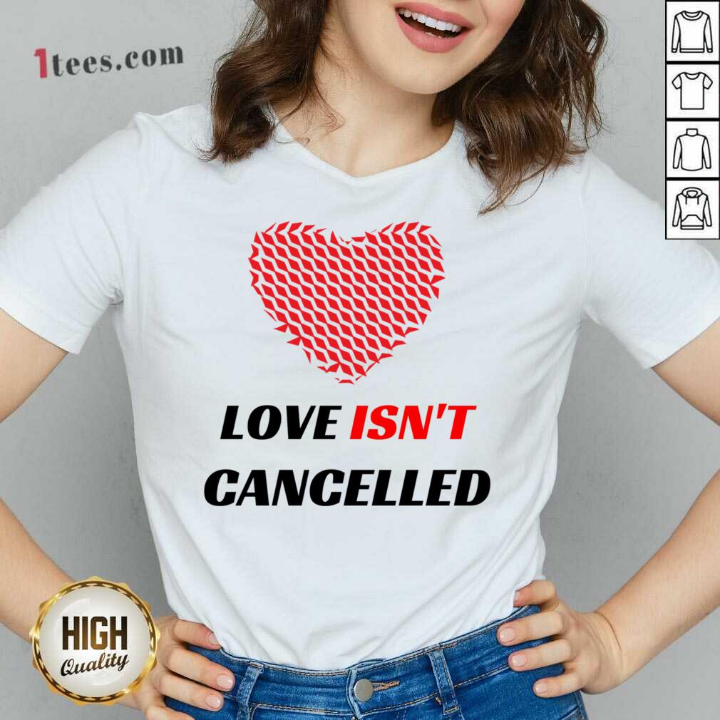 Love Isnt Cancelled Classic V-neck-Design By 1Tees.com