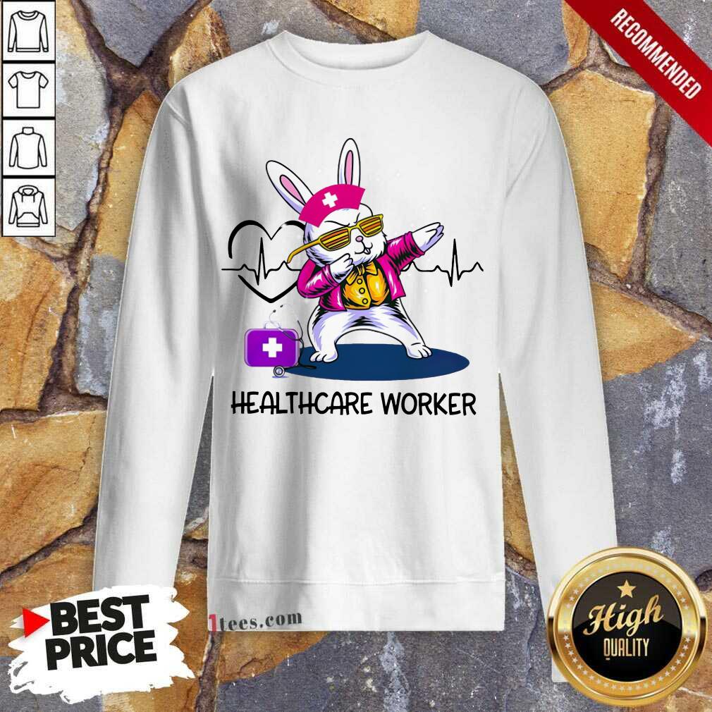 Appalled Bunny Nurse Dab Healthcare Worker Sweatshirt 
