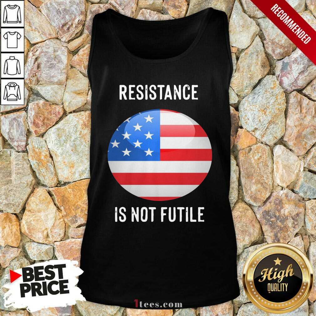Resistance Is Not Futile American Flag Tank Top