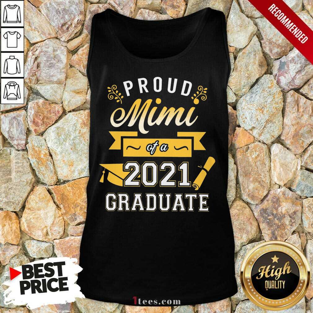 Confident Proud Mimi 2021 Graduate Senior Gold Tank Top