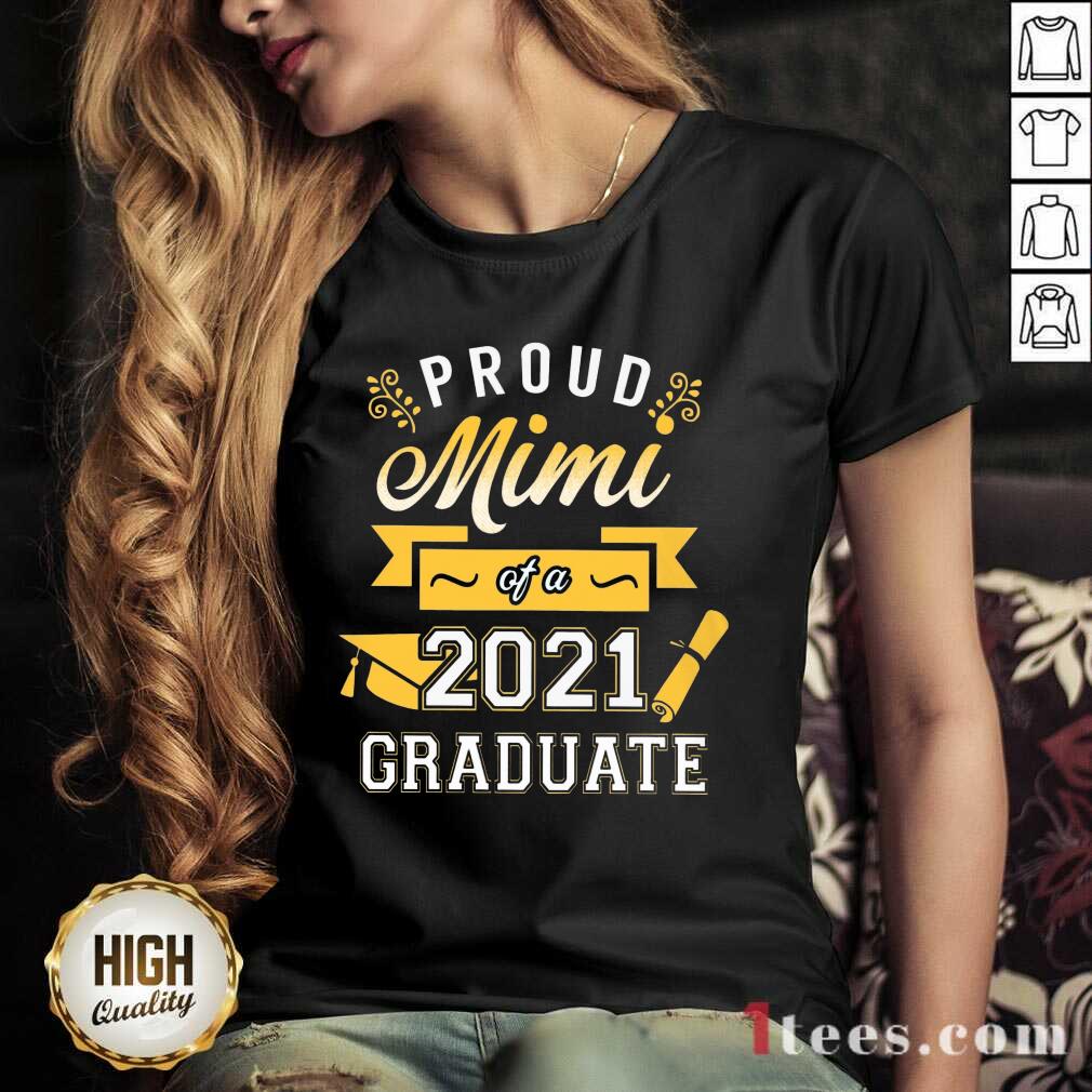 Confident Proud Mimi 2021 Graduate Senior Gold V-neck