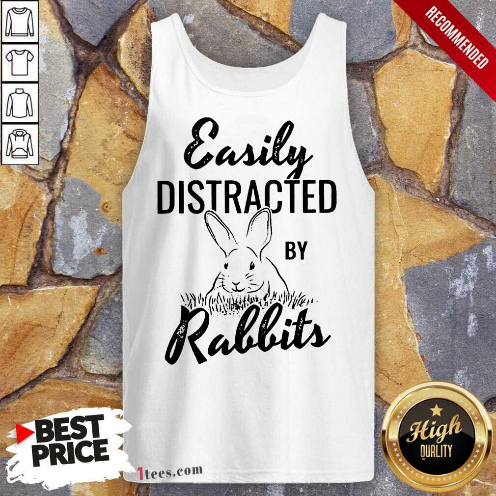 Delighted Easily Distracted By Rabbits Tank Top