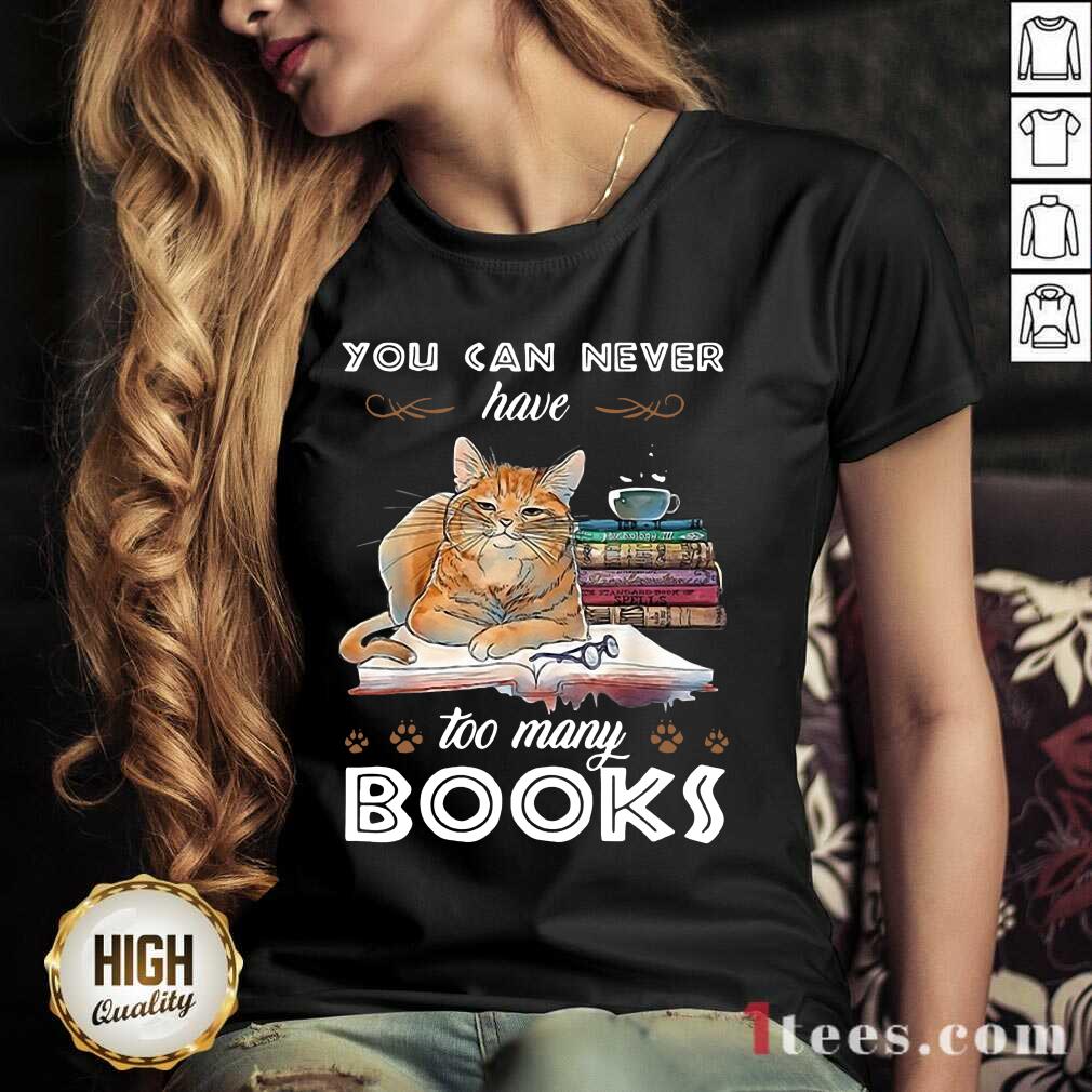 Ecstatic Cats Never Have Many Books V-neck