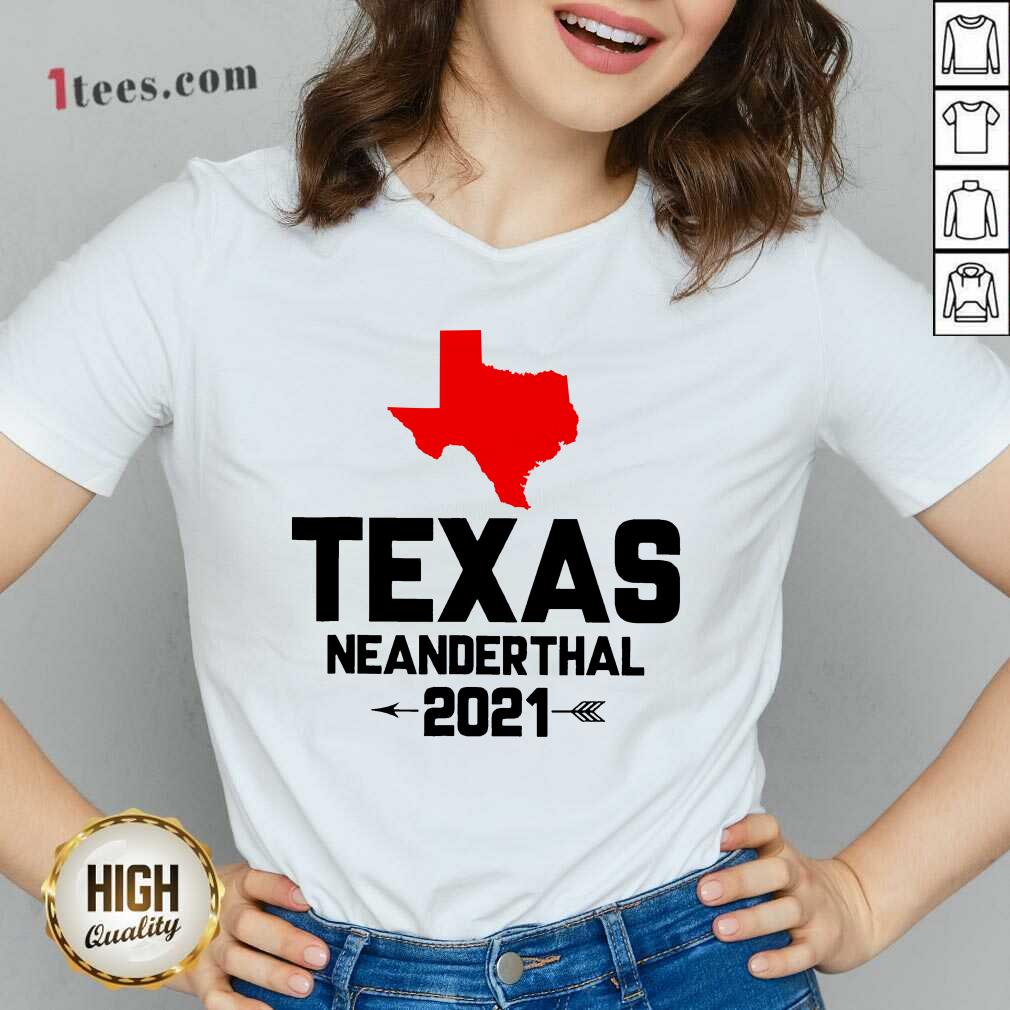 Hot Texas Neanderthal Delighted Great 2021 V-neck