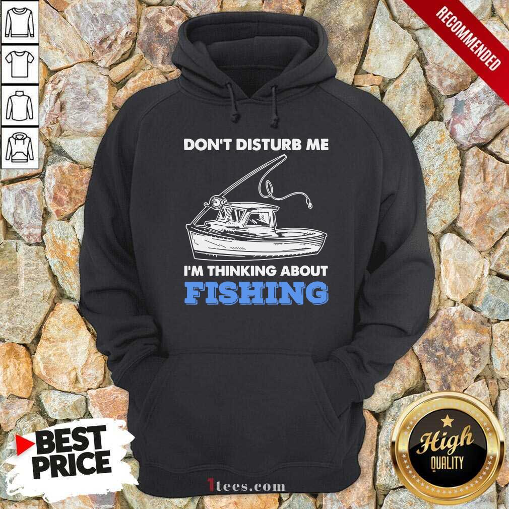 Dont Disturb Me Im Thinking About Fishing Hoodie