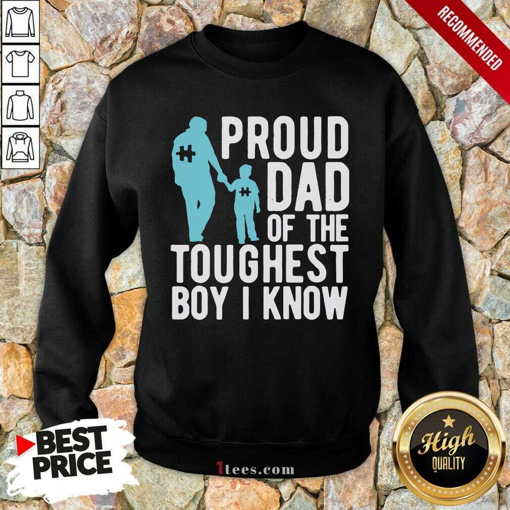 Autism Proud Dad Of The Toughest Boy I Know Sweatshirt