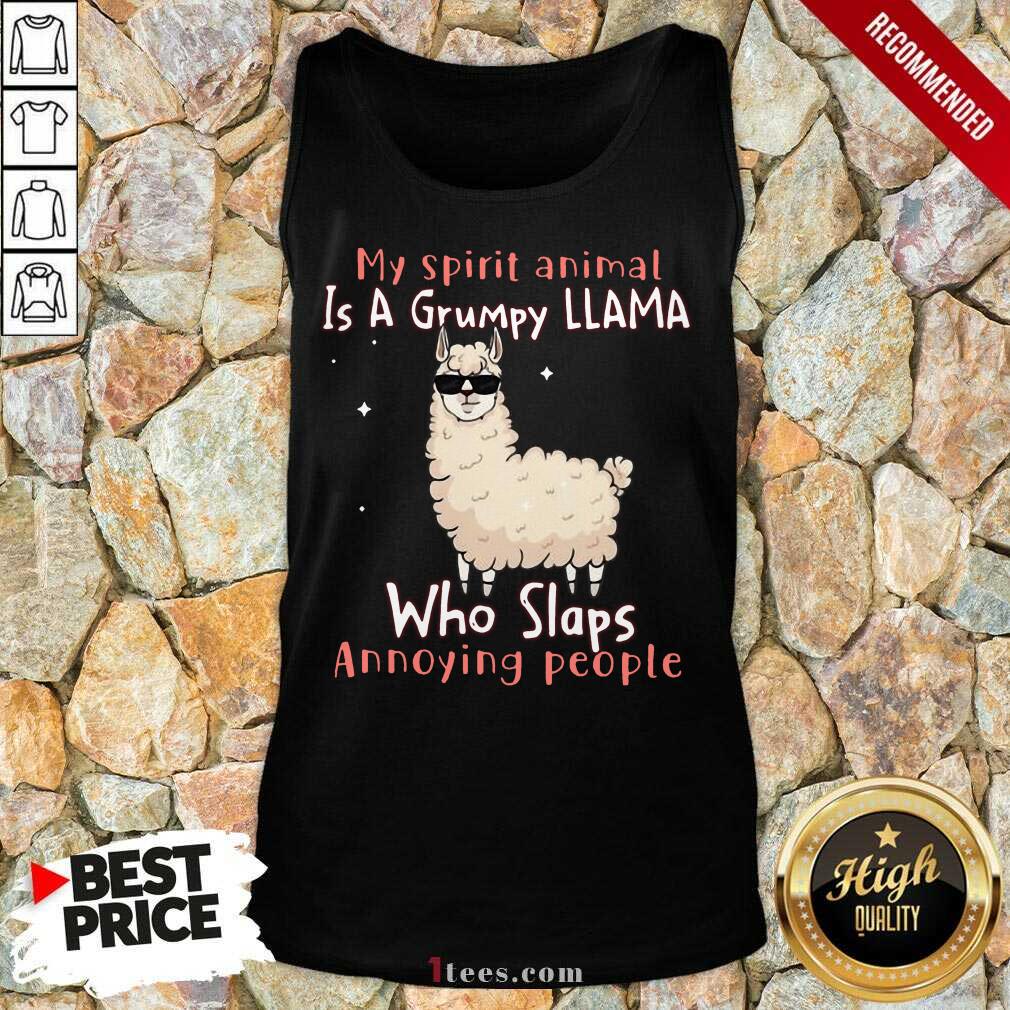 Overjoyed Spirit Animal A Grumpy Llama Who Tank Top 