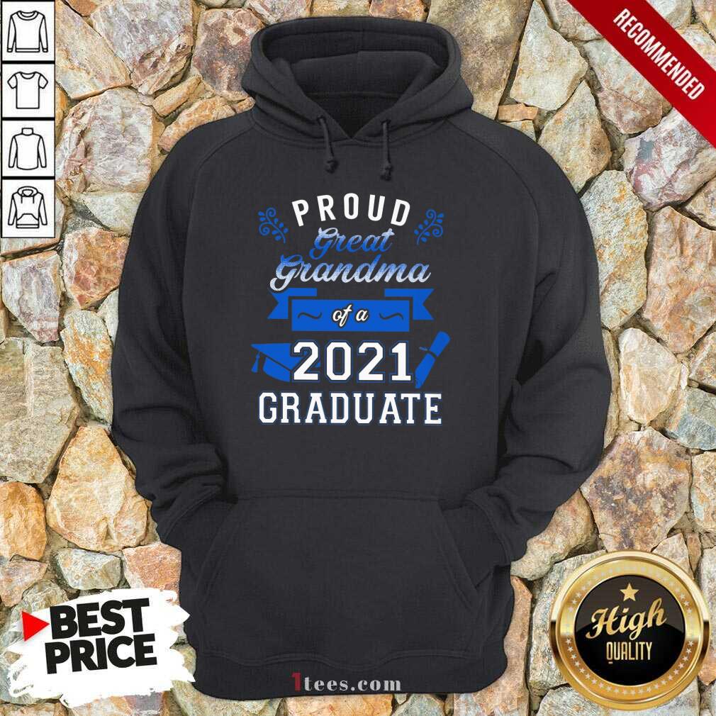 Terrific Proud Grandma 2021 Graduate Blue Hoodie