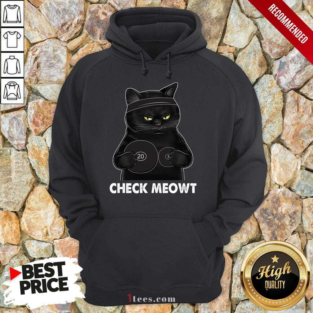 Premium Check Meowt Black Cat Hoodie