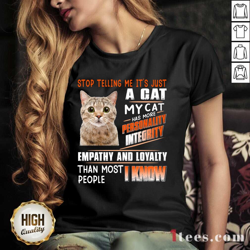 A Cat Personality Integrity Empathy And Loyalty V-neck