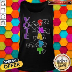 Nice Vote Person Woman Man Camera TV Tank Top