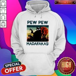 Black Cat Pew Pew Madafakas Halloween Hoodie