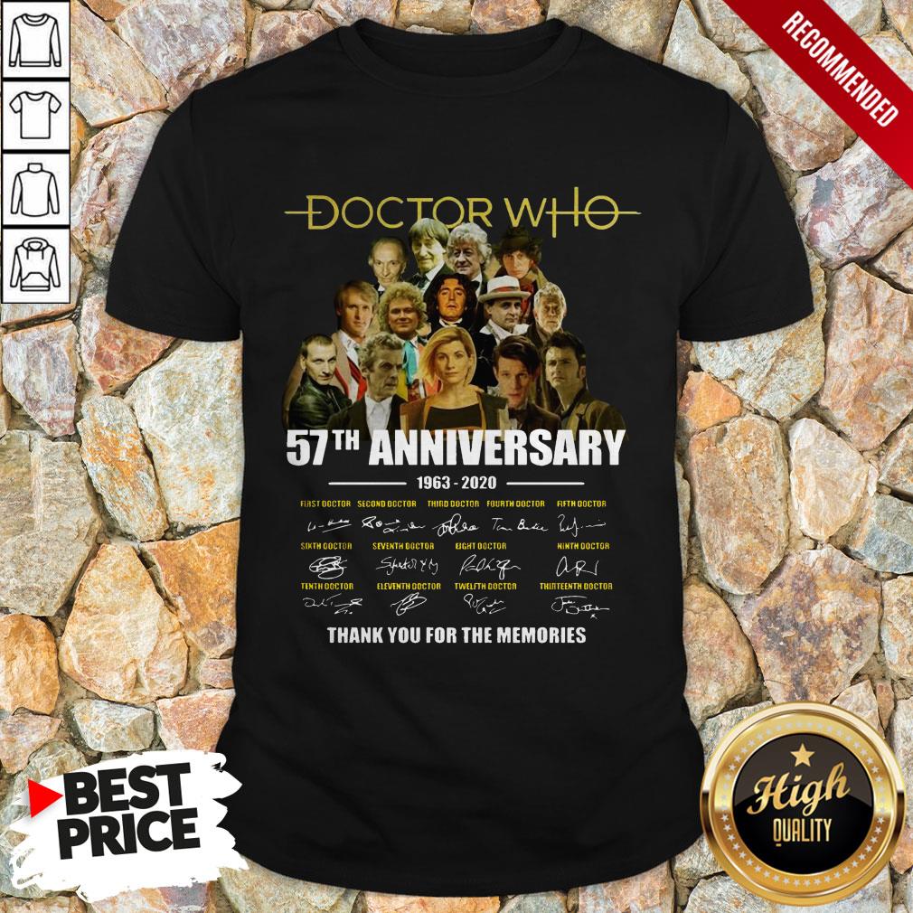 Doctor Who 57th Anniversary 1963 2020 Characters Signatures Shirt