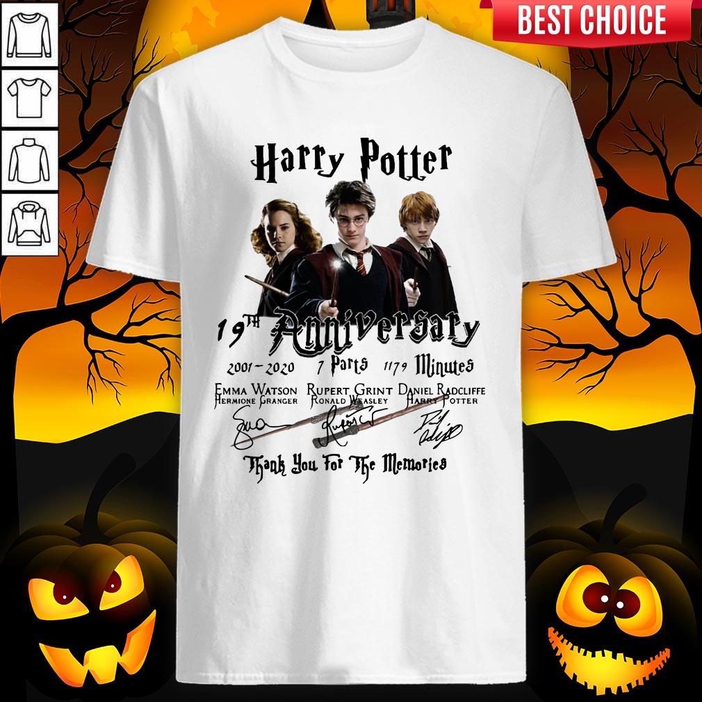 Harry Potter 19th Anniversary 2001 2020 7 Parts 1179 Minutes Thank You For The Memories Signatures Shirt
