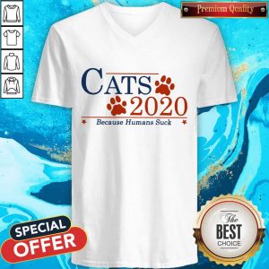 Nice Cats 2020 Because Humans Suck V-neck