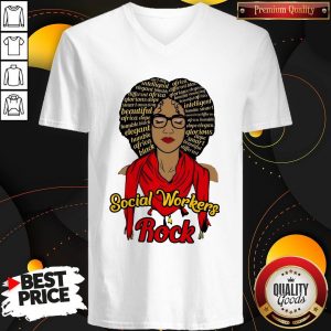Official Black Girl Magic Social Workers Rock V-neck
